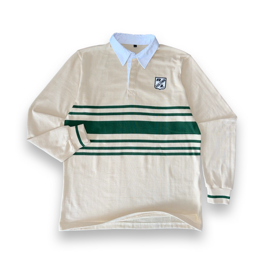DTB Rugby Jersey - Beige & Forest Green